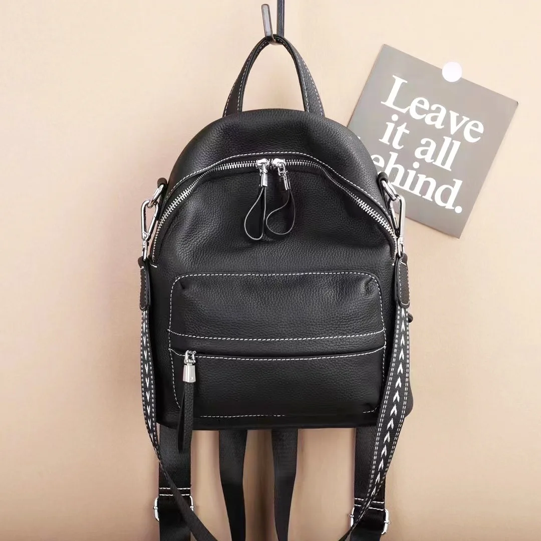 

Backpacks for Women Genuine Cow Leather Shoulder Sling Bag Ladies Classic Travel Backpack