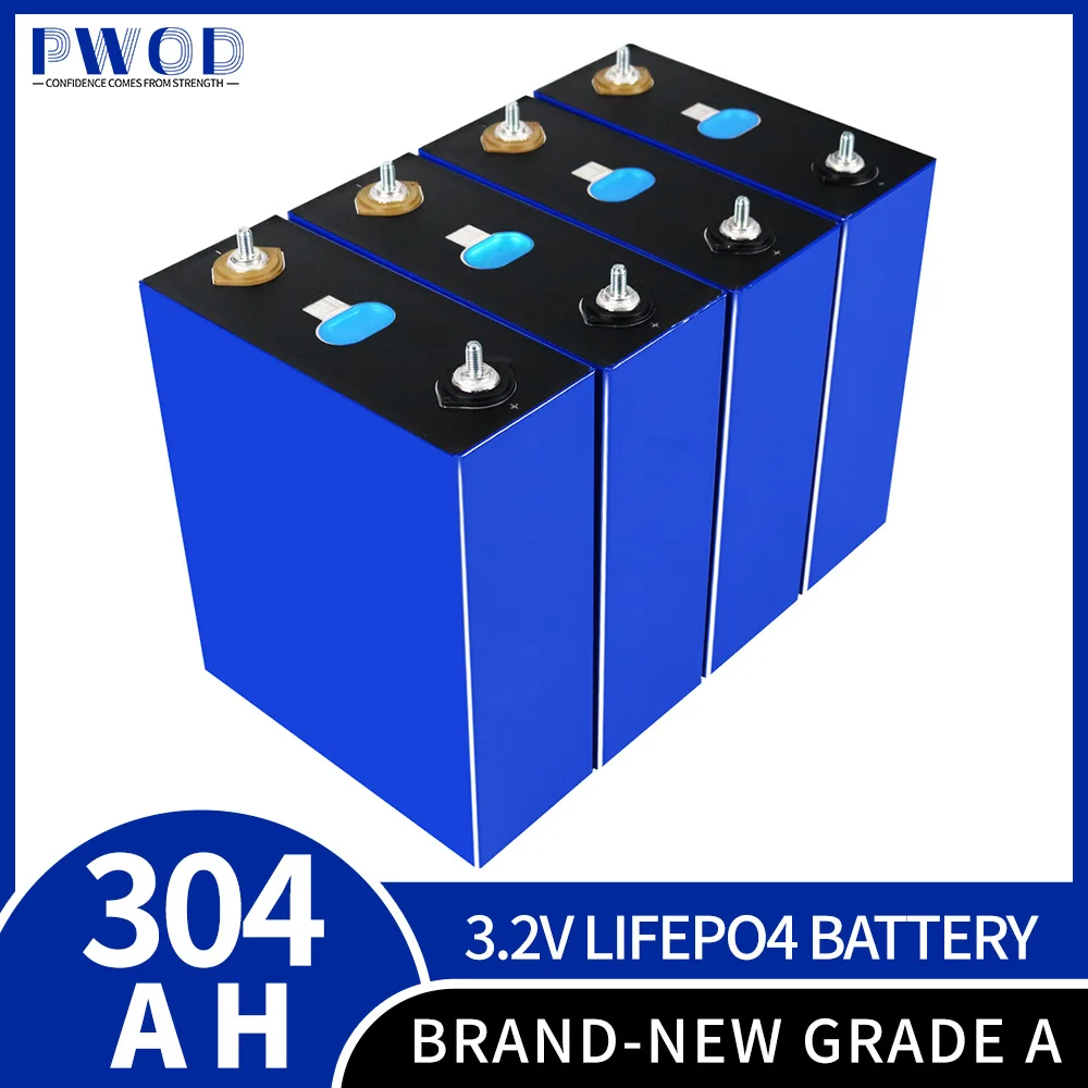 

3.2V 304Ah LiFePO4 battery 3C Lithium iron phosphate battery for 4S 12V 24V Golf Cart Yacht solar RV Prismatic Solar lifepo4