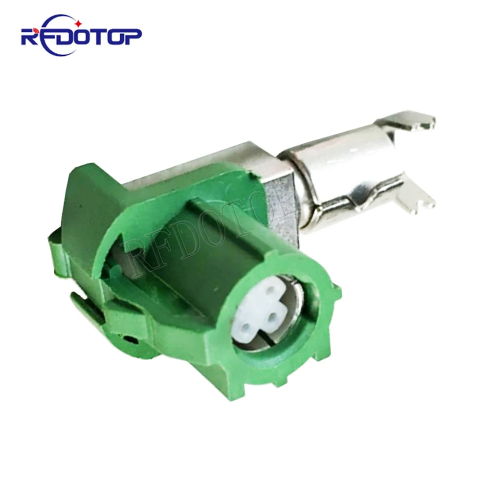 RFDOTOP автомобильный Vihicle зеленый HSD LVDS 4-контактный разъем Код E 90-градусный гнездовой разъем обжим для Dacar 535 4 основной коаксиальный кабель