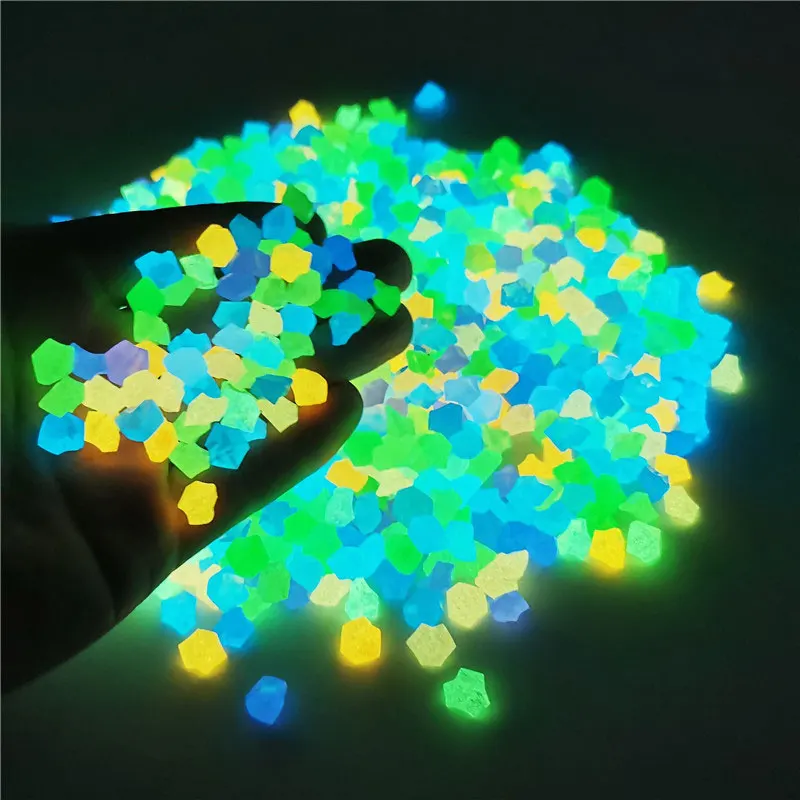 

300/400/500 Pcs Luminous Stone Glow In Dark Decorative Pebbles Garden Decoration Pebbles Outdoor Fish Tank Aquarium Decoration