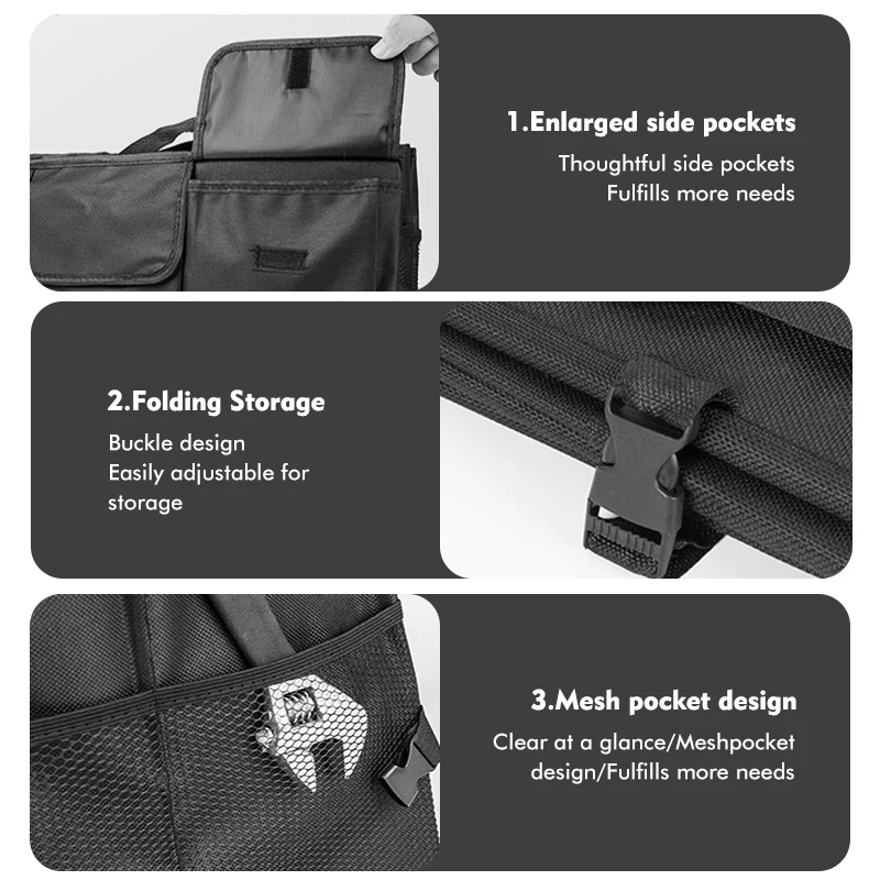 Автомобильный многофункциональный ящик для хранения из ткани Оксфорд большой