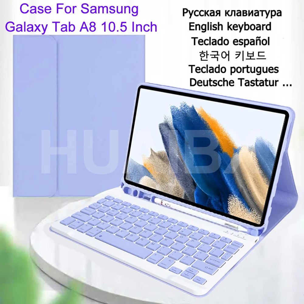 

Detachable Keyboard Case for Samsung Galaxy Tab A8 10.5 Inch,Cover with Bluetooth Keyboard for Samsung Tab A8 SM-X205N X200N
