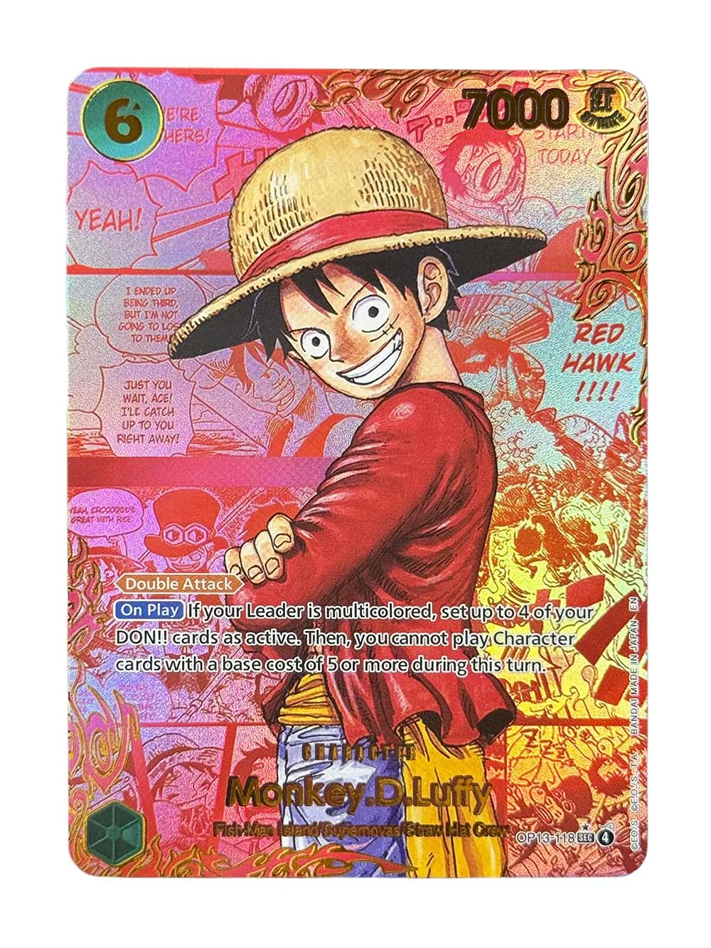 Фото Коллекционная карта One Piece Proxy 2025: Золотые и серебряные фольгированные карты с Монки Луффи, Портгасом, Эйсом. Аниме TCG, одиночные карты, игрушки, подарок. №2