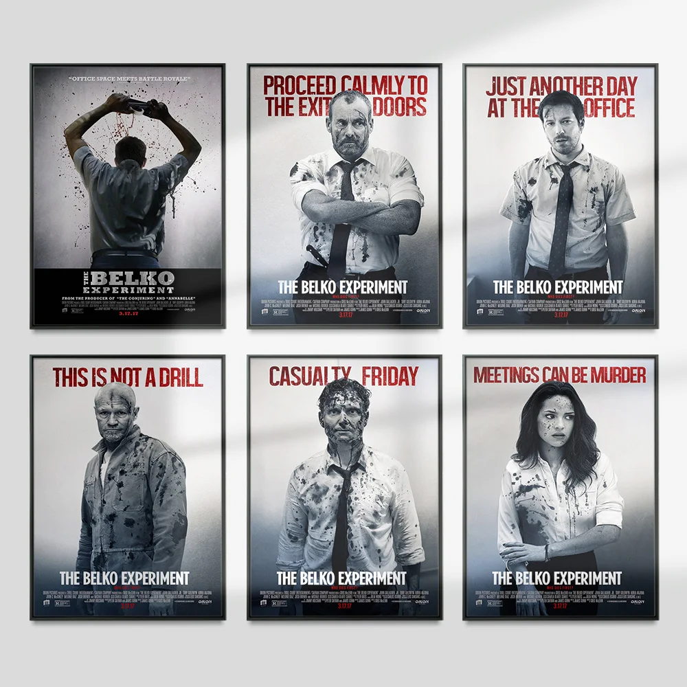 

The Belko Experiment Horror Movie Print Art Poster Film Wall Stickers Canvas Painting Video Room Cinema Decor
