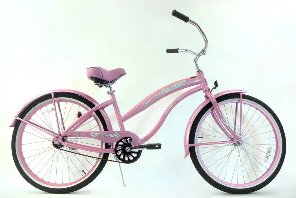 

26 In. Kruiser1APL Ladies Single Speed Aluminum Beach Cruiser Bike, Pink