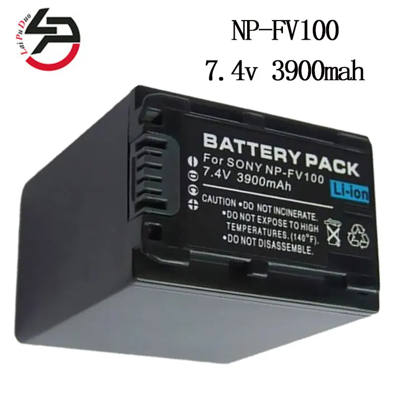 Для Sony HDR-PJ675 HDR-CX450 NP-FV30 NP-FV50 NP-FV70 NP-FV100 HDR-XR550/E 100% Новый Сменный аккумулятор для камеры 3900mah