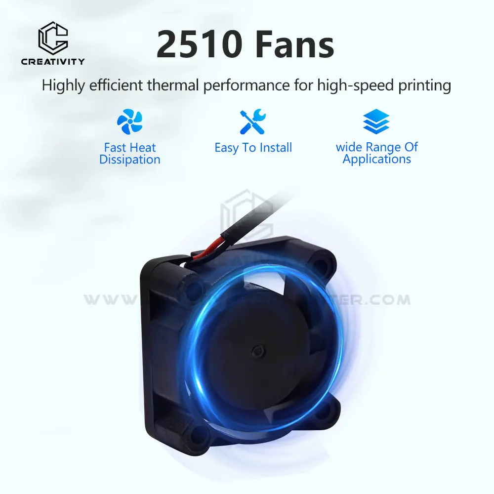 Вентиляторы Ender 3 V3 SE 4010 Вентилятор постоянного тока 24 В 2510 Осевой вентилятор охлаждения для Ender 3 V3 SEV3 KE Аксессуары для 3D-принтеров (art.: 3920d1fa04f91) - 3920d1fa04f91