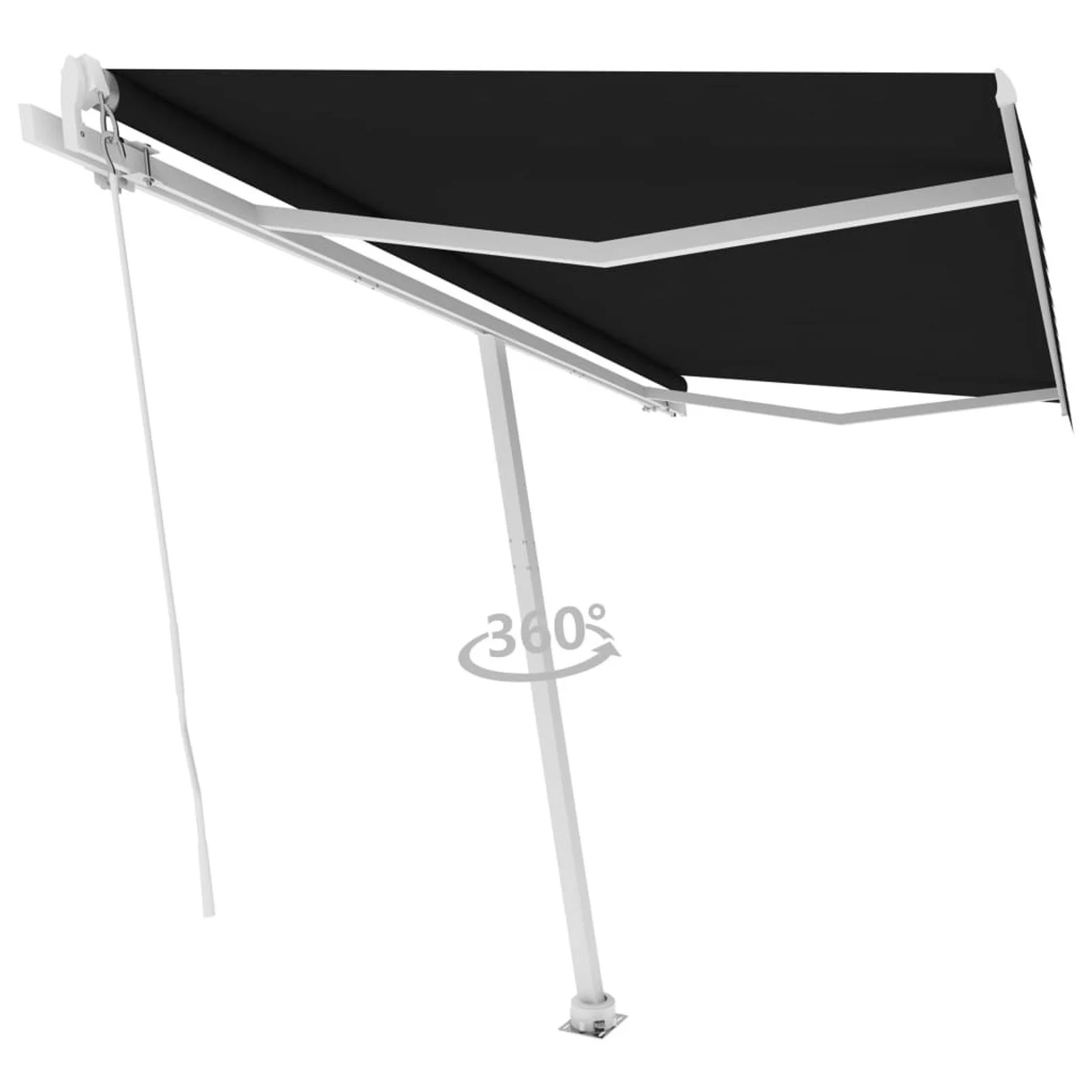 

Freestanding Manual Retractable Awning 157.5"x118.1" Anthracite