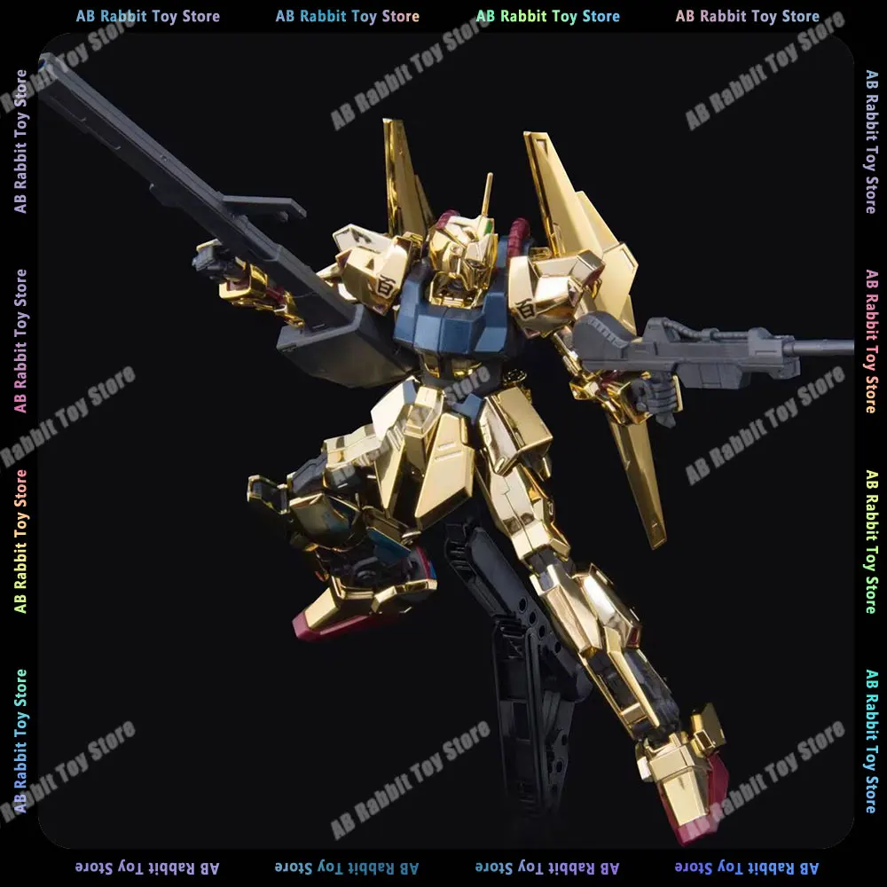 Hg 1/144 Msn-00100 Hyaku Shiki Сборная модель экшн-фигурка Коллекционная позолоченная робота