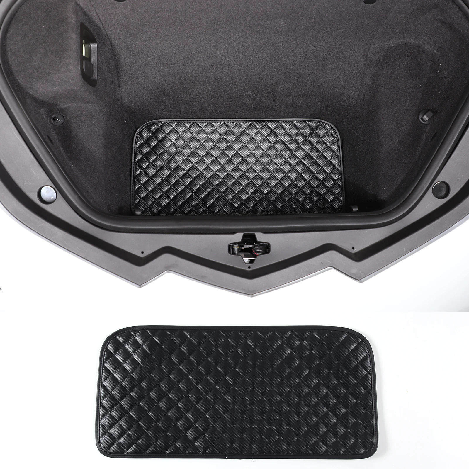 

For Chevrolet Corvette C8 Z51 Z06 2020-2023 Leather Carbon Fiber Car Front Engine Storage Box Pad Trunk Mat Car Accessories