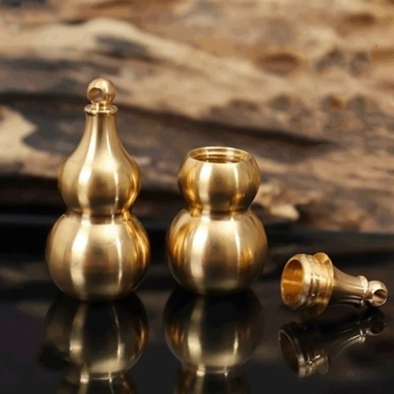 Китайская фэншуй маленькая бронзовая Изысканная бутылочная Тыква Калабаш кубик