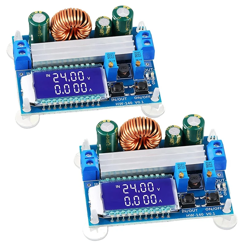 

2 Pieces Buck Boost Converter Display, DC 5.5-30V 12V To DC 0.5-30V 5V 24V Voltage Step Up Down Voltage Regulator
