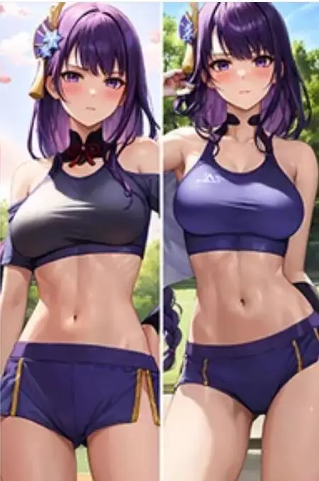 Наволочка для подушки Dakimakura Futa Raiden Shogun с аниме двусторонняя наволочка принтом в