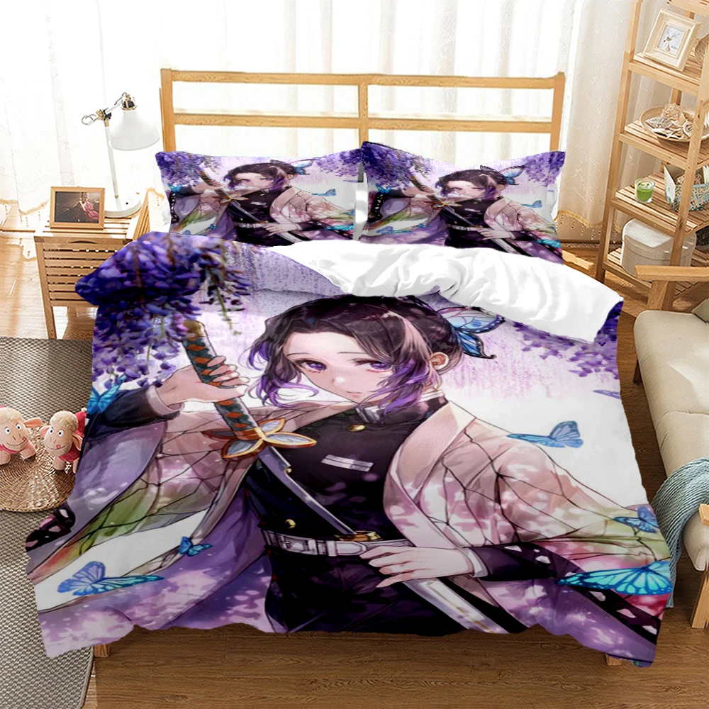 

Anime Ghost Blade Printed Quilt Cover Pillow Case,Exquisite Bedding Set,Down Quilt Set, Fashion Luxury Bedding Set,Birthday Gift