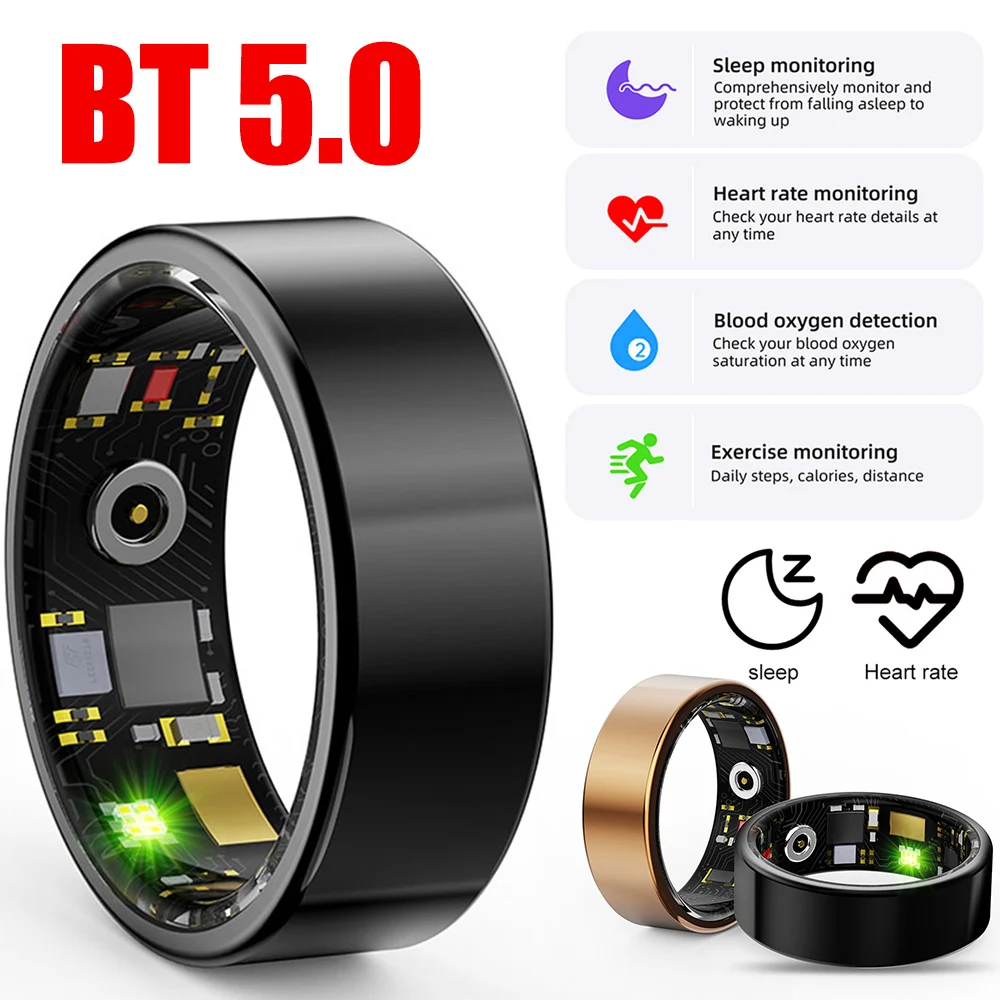 Смарт-кольцо R11M с поддержкой Bluetooth 2024 и Пульсометром