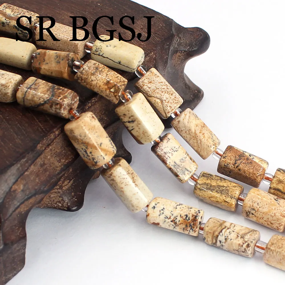 Колонна Из Натурального апатита и нефрита 8-10 мм 15 дюймов