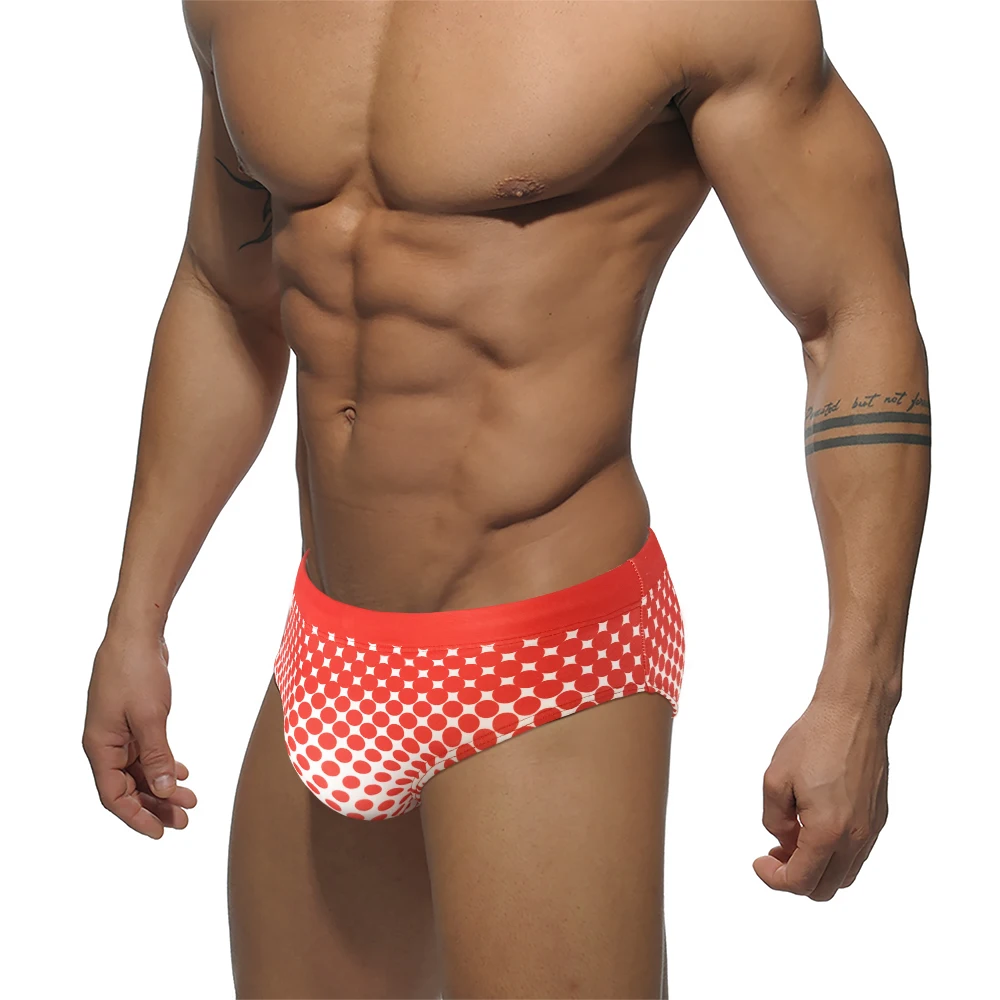 Summer Mens Beach Swimming Trunks Sexy Low Waist Dot Bikini Briefs Fashion Male Polyester Quick Dry Swimsuit Sport Surf Swimwear | Спорт и