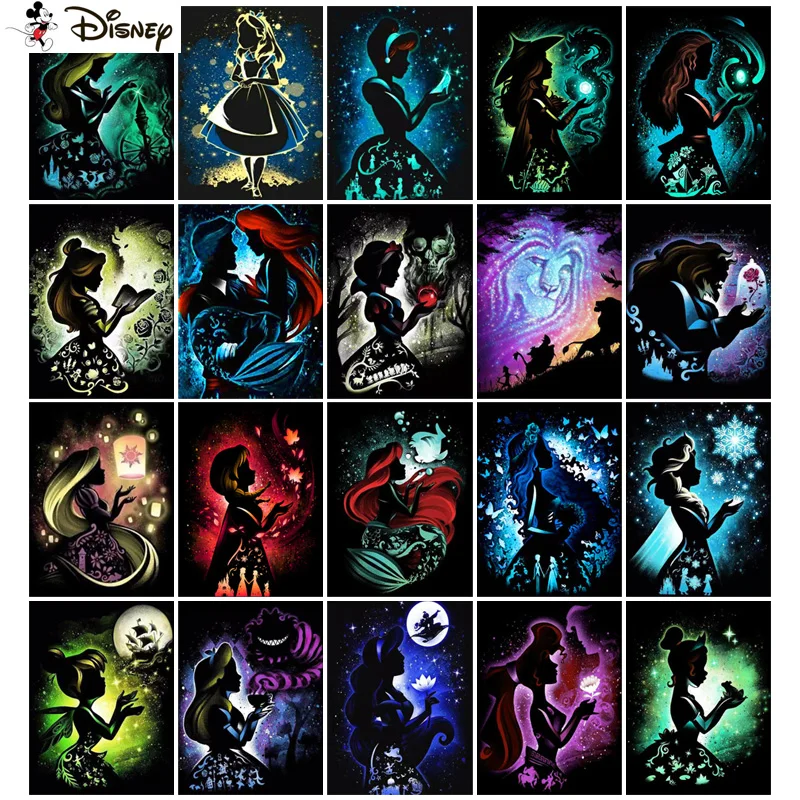 

Disney Rhinestone Painting Crystal Decor Diy Diamond Painting "Cartoon Princess" 3D Cross Stitch Pattern Diamond Embroidery