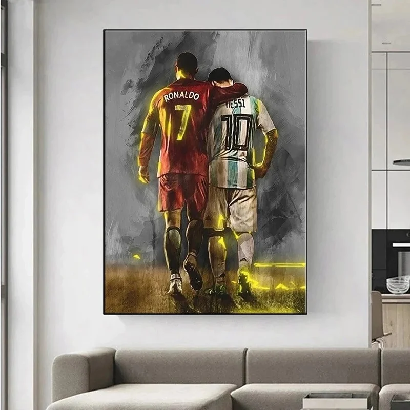 

Room Decoration Art Football Star Poster Print Canvas Painting Poster and Modern Wall Art Pictures for Living Room Bedroom Decor