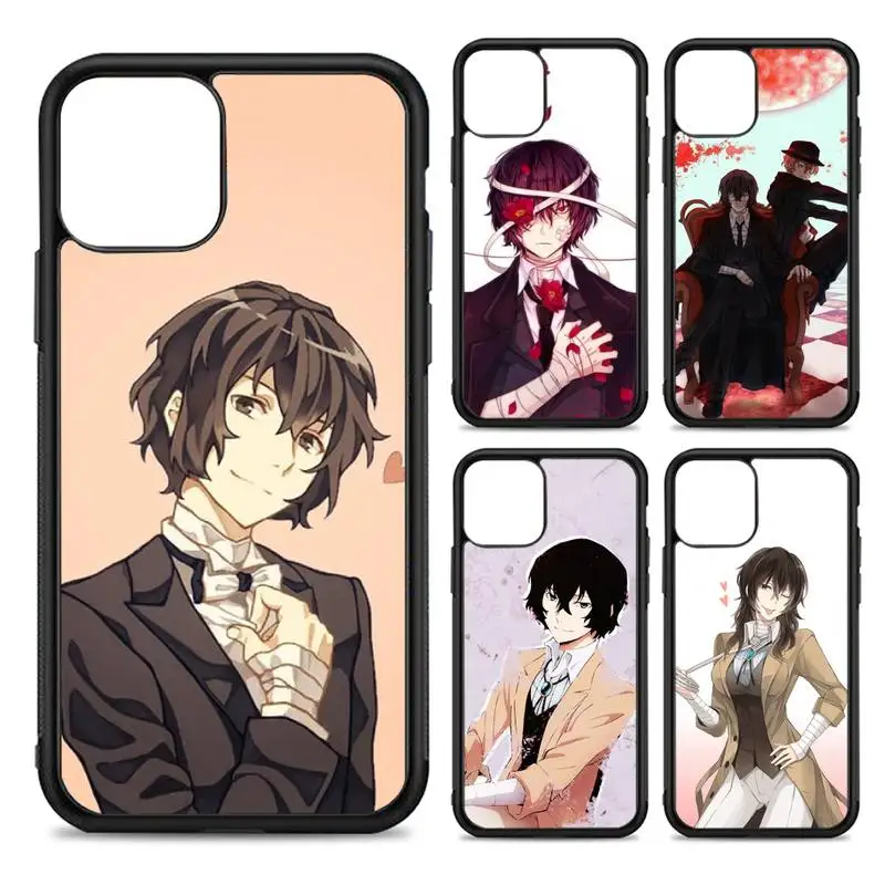 

Yinuoda Bungou Stray Dogs Phone Case Silicone PC+TPU Case for iPhone 11 12 13 Pro Max 8 7 6 Plus X SE XR Hard Fundas