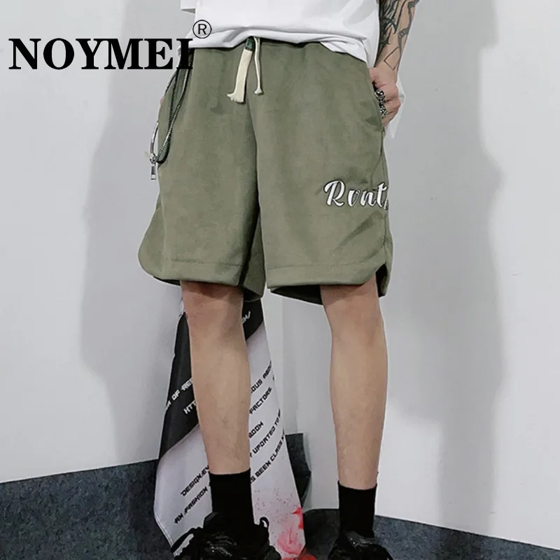 

Шорты NOYMEI мужские с вышивкой из кожи оленя, модные Универсальные свободные штаны в стиле хип-хоп на молнии, в американском стиле, летние, WA1551