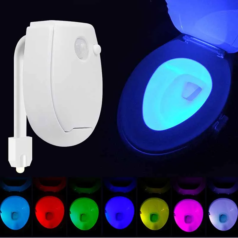 

Умный ночник с пассивным инфракрасным датчиком движения светильник для унитаза, подсветсветильник унитаза, светодиодная лампа