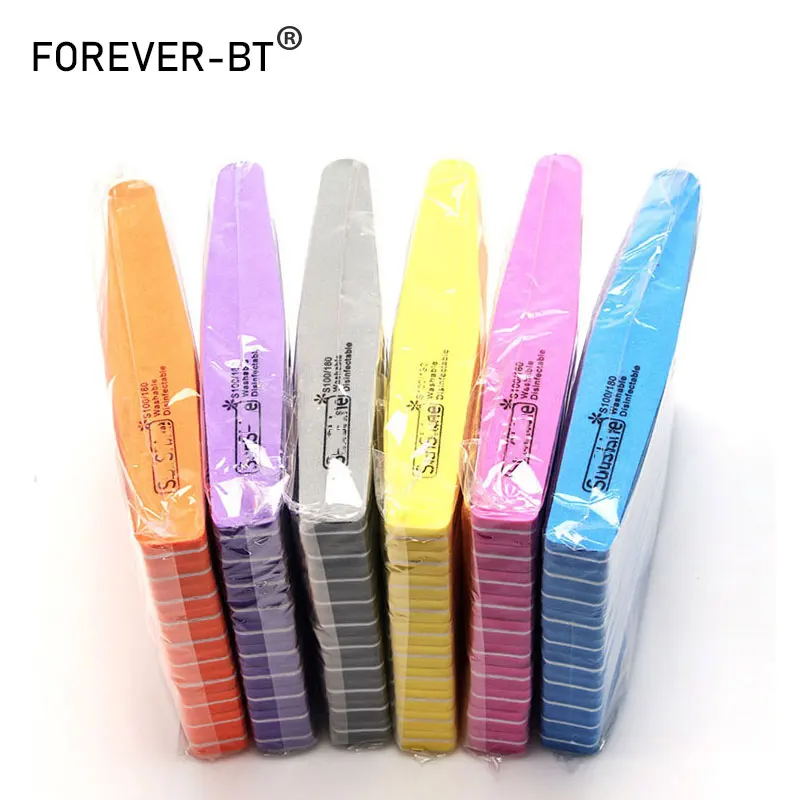 10pcs/lot Rhombus Double Side Nail Polish files buffer 100/180 Polishing Grinding Manicure Nail Buffers File Tools