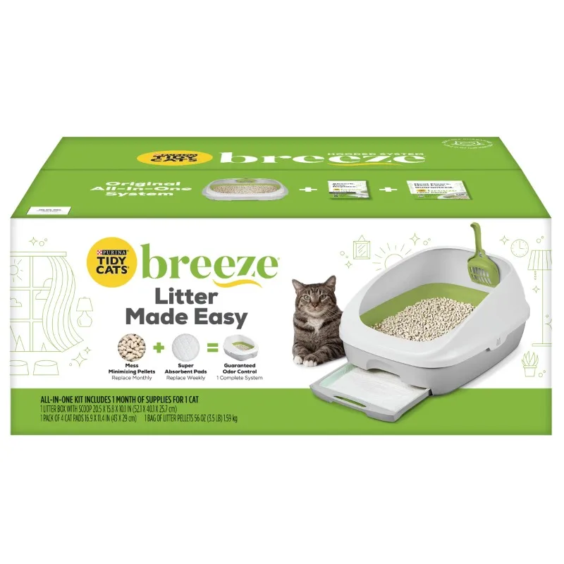 System, Breeze System Starter Kit Litter Box, Litter Pellets