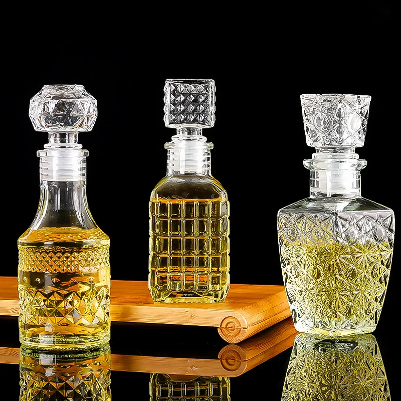 50/100 ml luxury home bar glass lead-free Whiskey Decanter for Liquor Scotch Bourbon 210512-01 images - 6