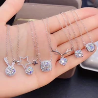 new new trendy womens pendant necklace with cubic zirconia stone fashion wedding accessories silver color neck chain jewelry