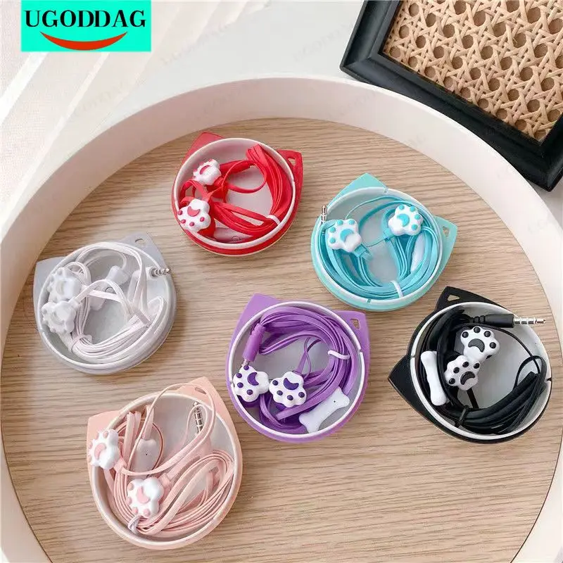 Наушники-вкладыши наушники для геймеров мультяшная гарнитура в виде кошачьей