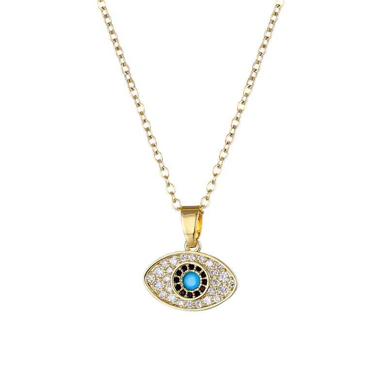 

Stainless Steel Devil's Eye Necklace For Women 2022 New Fashion Turkish Blue Eye Pendant Necklace Charms Collier Oeil Jewelry