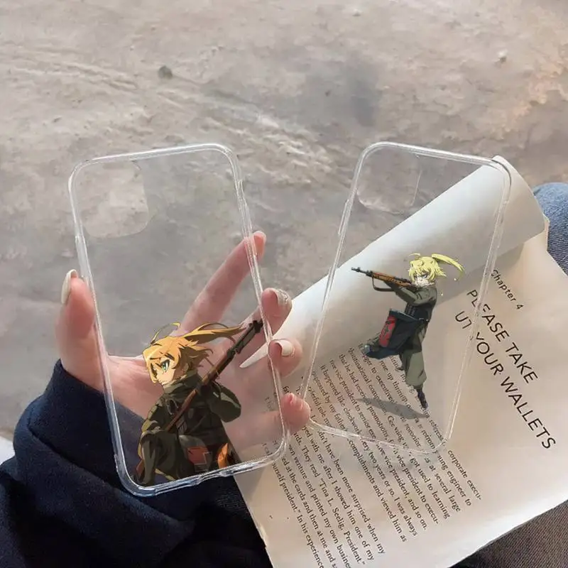 

Japan anime Youjo Senki Phone Case Transparent soft For iphone 12 11 13 7 8 6 s plus x xs xr pro max mini