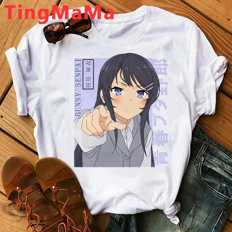 Kawaii японское аниме Sakurajima Mai футболка мужские уличные модные футболки Harajuku летние