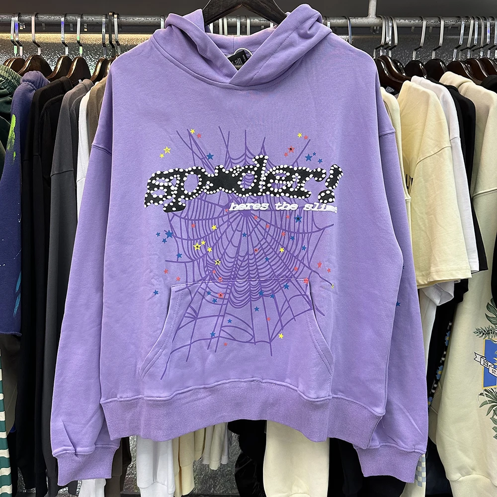 

Spider 555 Ink Painted Stranger Things Hooded Hoodies for Men Pullovers Terry Baggy Sudaderas Y2k Ropa Hombre Sweatshirts