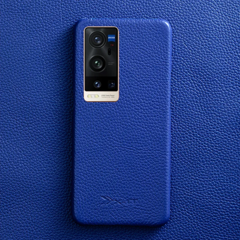 For VIVO X70 Pro Plus Genuine Cowhide Leather Case Phone Protective Back Cover For X60 Pro Plus X50Pro iQOO 8 Pro X30 Leather