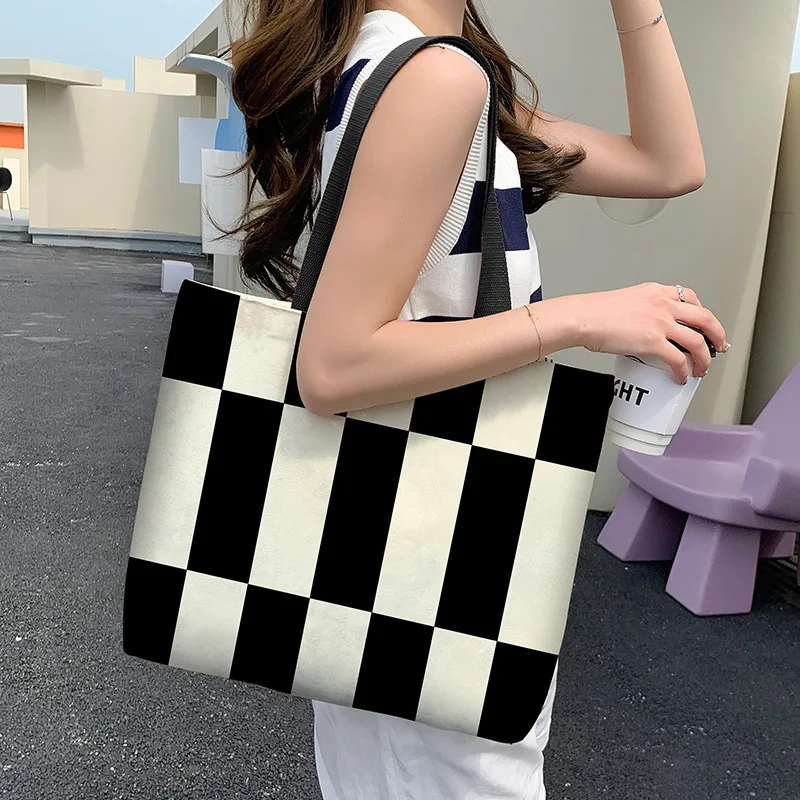 

Canvas Bag Female New Korean Version of The Large-capacity Handbag Environmental Protection Shopping Shoulder Tote