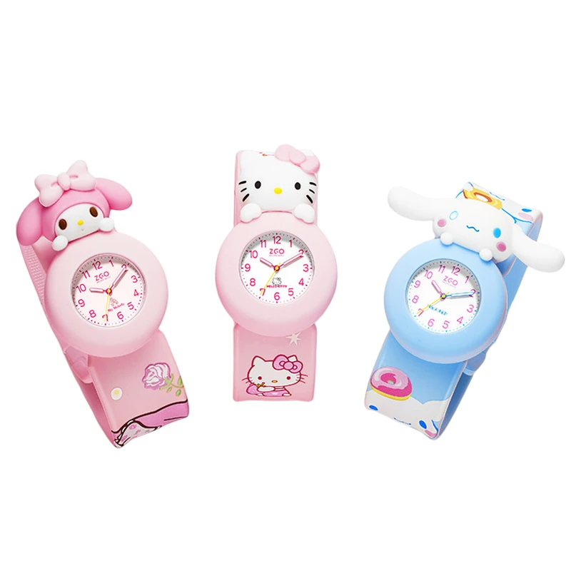 

New Kawaii Sanrio HelloKitty Watch MyMelody Cinnamoroll Student Cartoon LED Luminous Learning Waterproof Fashion Bracelet Gift