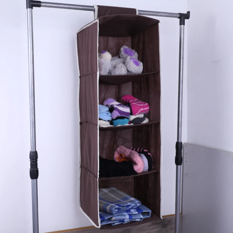 

Подвесная сумка для хранения одежды, ящик-вешалка для одежды, портативный органайзер для шкафа, Домашний Органайзер