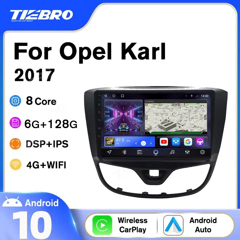 

Tiebro Car Radio For Opel Karl 2017 2DIN Android10.0 Car Multimedia Player GPS Navigation Car Radio With Screen Stereo Receiver