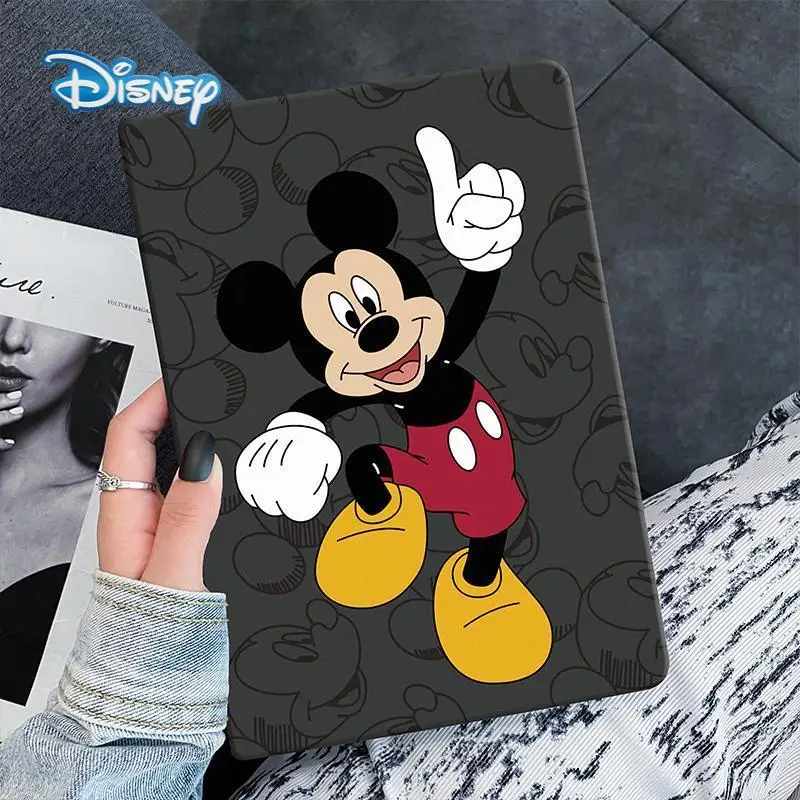 

Disney Mickey Cartoon Flip Tablet Case For iPad Air 4 3 2 1 Mini 6 5 Pro 2017 2018 2019 2020 Leather Smart Funda Stand Covers