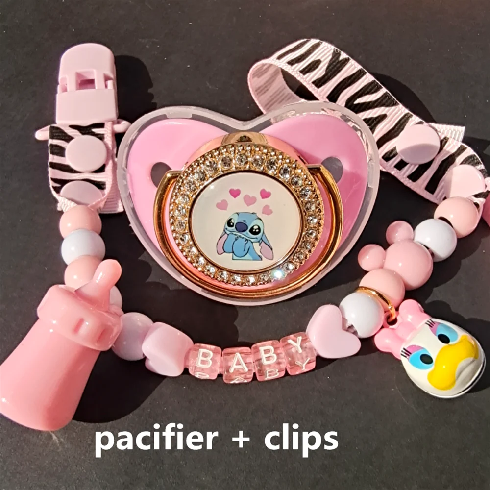 

2022 New Hot Sale Pacifier Baby Personalized Pacifier Clip Deluxe Pacifier Boy Girl Bling Baby Products with Cover Chupeta0-24M