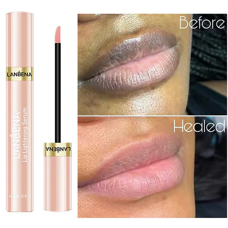 LANBENA Lip Lightening Serum Lip Balm Cherry Moisturizing Remove Melanin Pink Lips Bleaching Whitening Essence Cosmetics Makeup