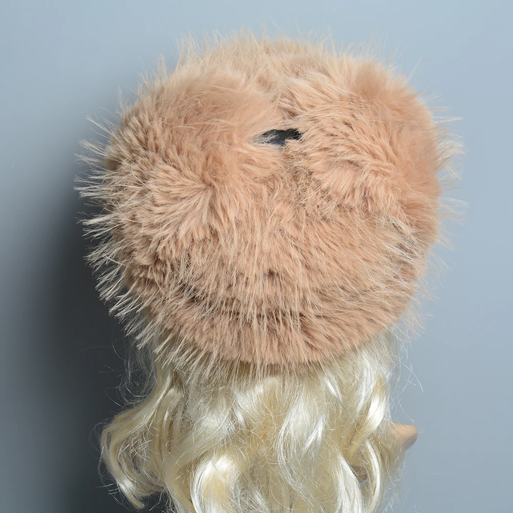 Лидер продаж Роскошная искусственная шапка высокого класса унисекс из