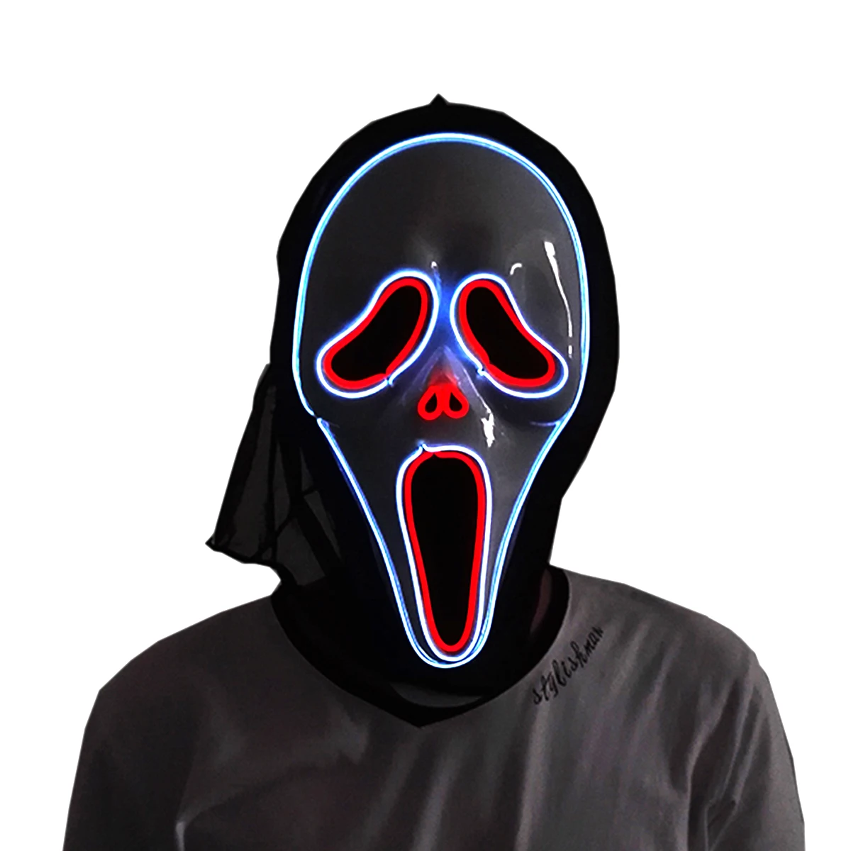 Scary scream. Red Hood face Mask.