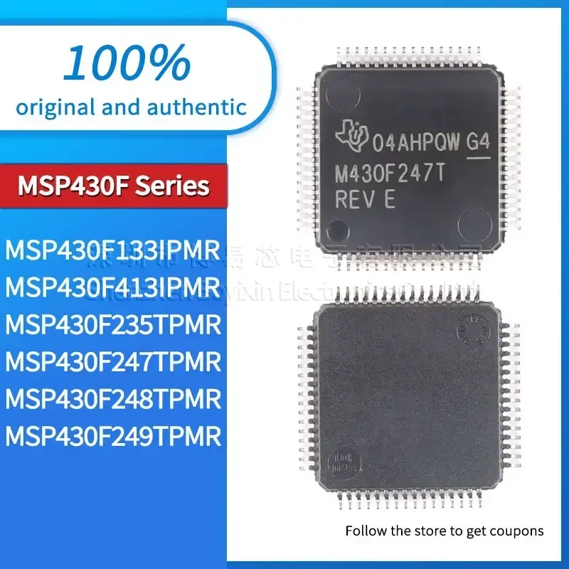 Оригинальный MSP430F413IPMR MSP430F249TPMR MSP430F248TPMR MSP430F247TPMR MSP430F235TPMR MSP430F133IPMR TQFP