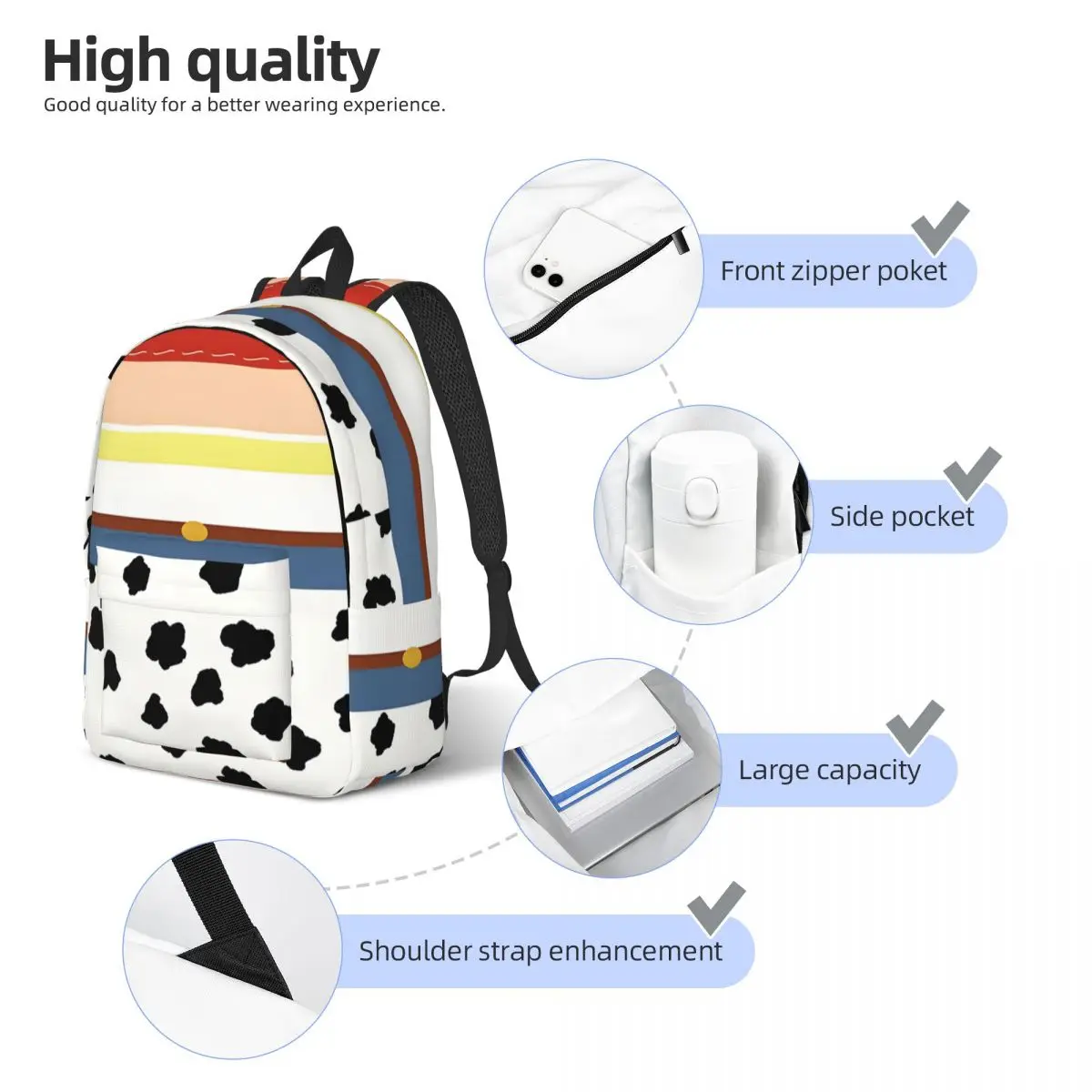 Модный рюкзак The Yodeling Cowgirl для пешего туризма большая вместимость сумка ноутбука