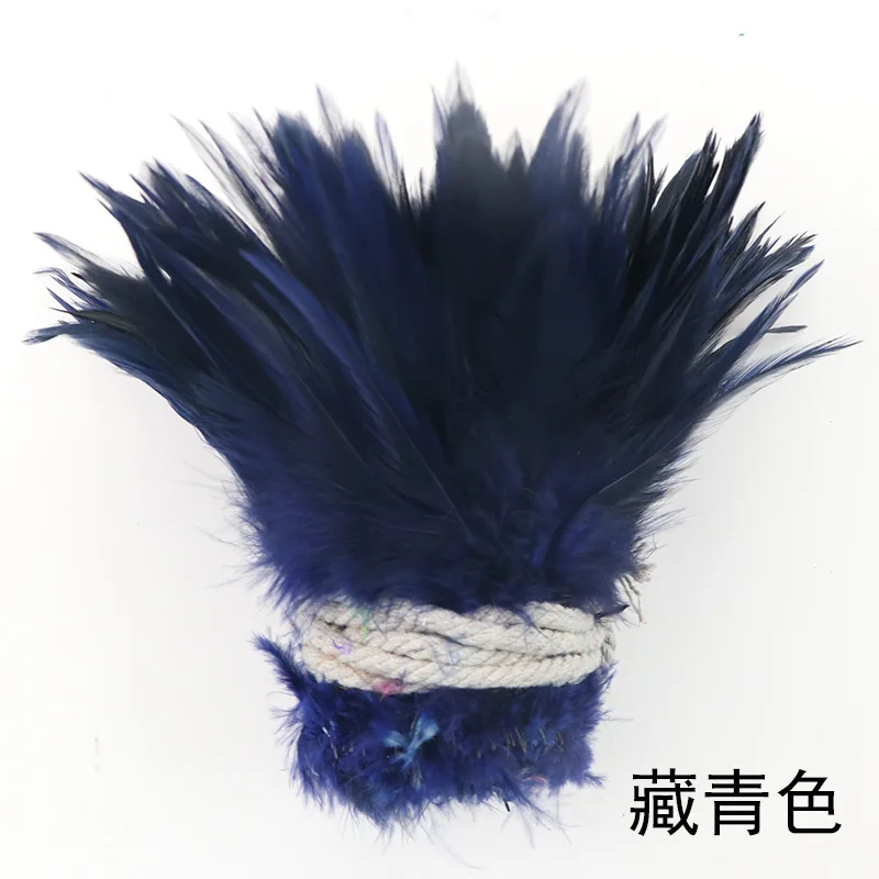 

1 Roll 5-6 Inches Natural Chicken Feather Trims Strip Strungs Rooster Saddle Hackle Feathers Crafts Carnival Supply Decorations