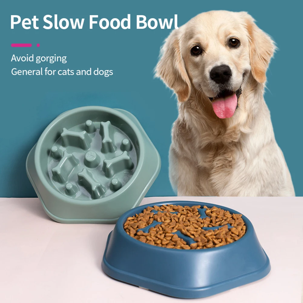 

Pet Dog Feeding Food Bowls Puppy Slow Down Eating Feeder Bowl Anti-gulping Food Plate Feeding Dog Cat Food Bowl Supplies