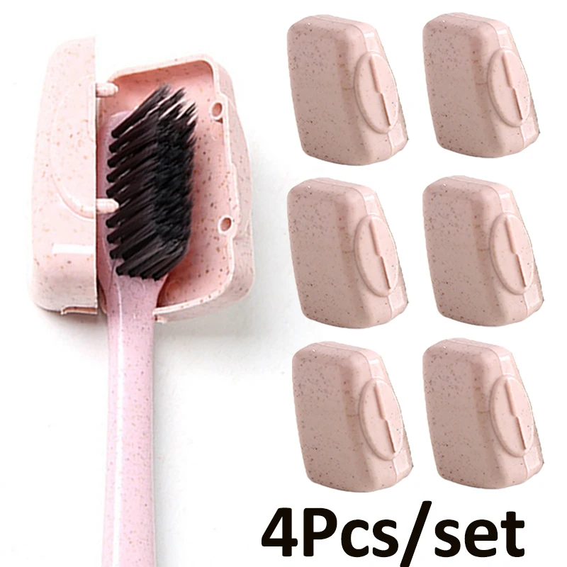 

4PCS Toothbrush Cover Holder Portable Durable Headgear Camping Hiking Travel Brush Caps Case Home Outdoor Supplies